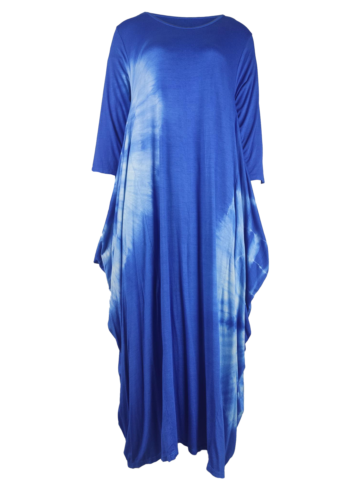 NEW Ladies Italian Soft Touch Tye Dye Casual Parachute Womens Tie Dye Maxi DRESS