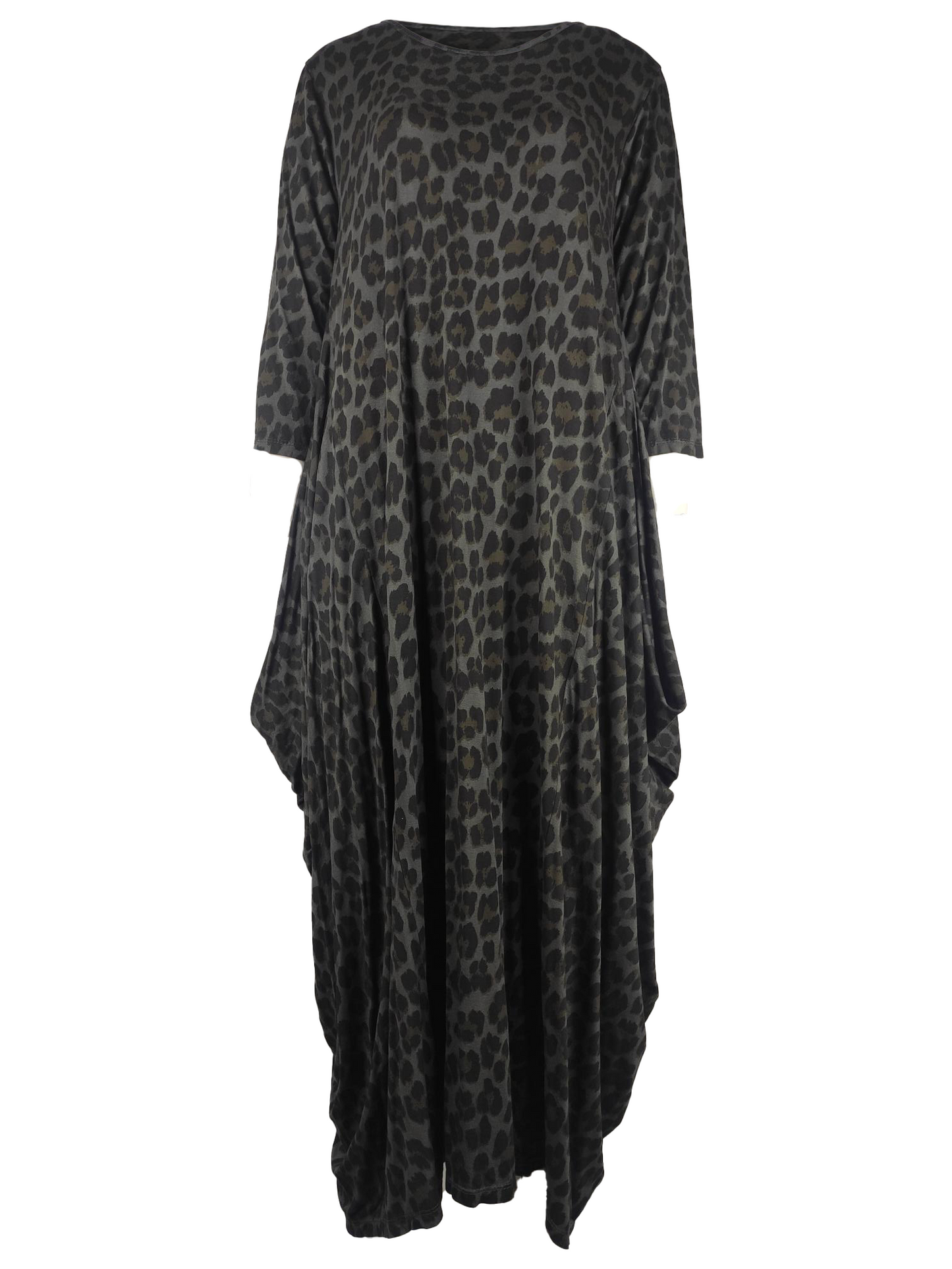 NEW Ladies Italian Animal Print Casual Parachute Womens Leopard Maxi DRESS