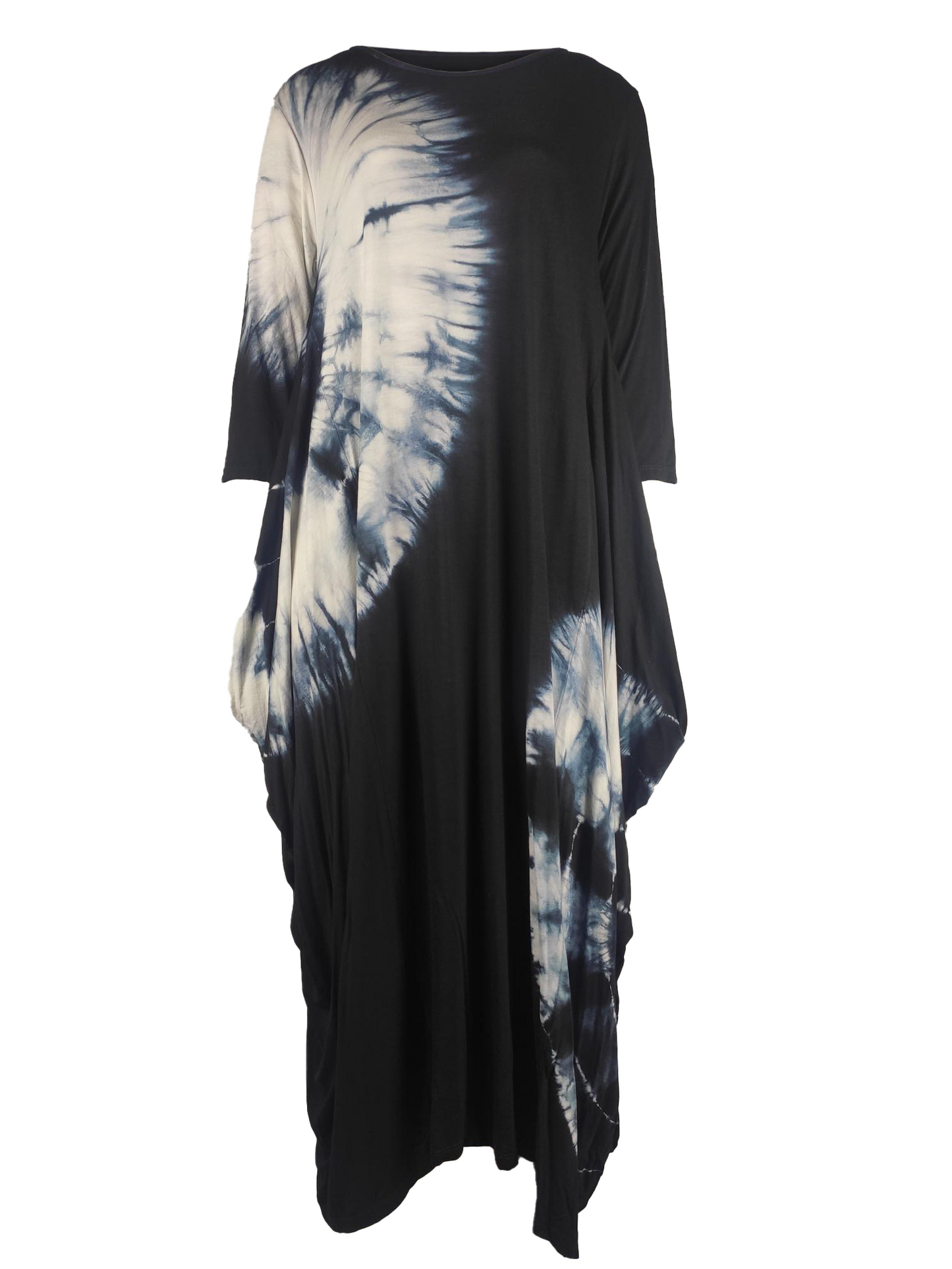 NEW Ladies Italian Soft Touch Tye Dye Casual Parachute Womens Tie Dye Maxi DRESS