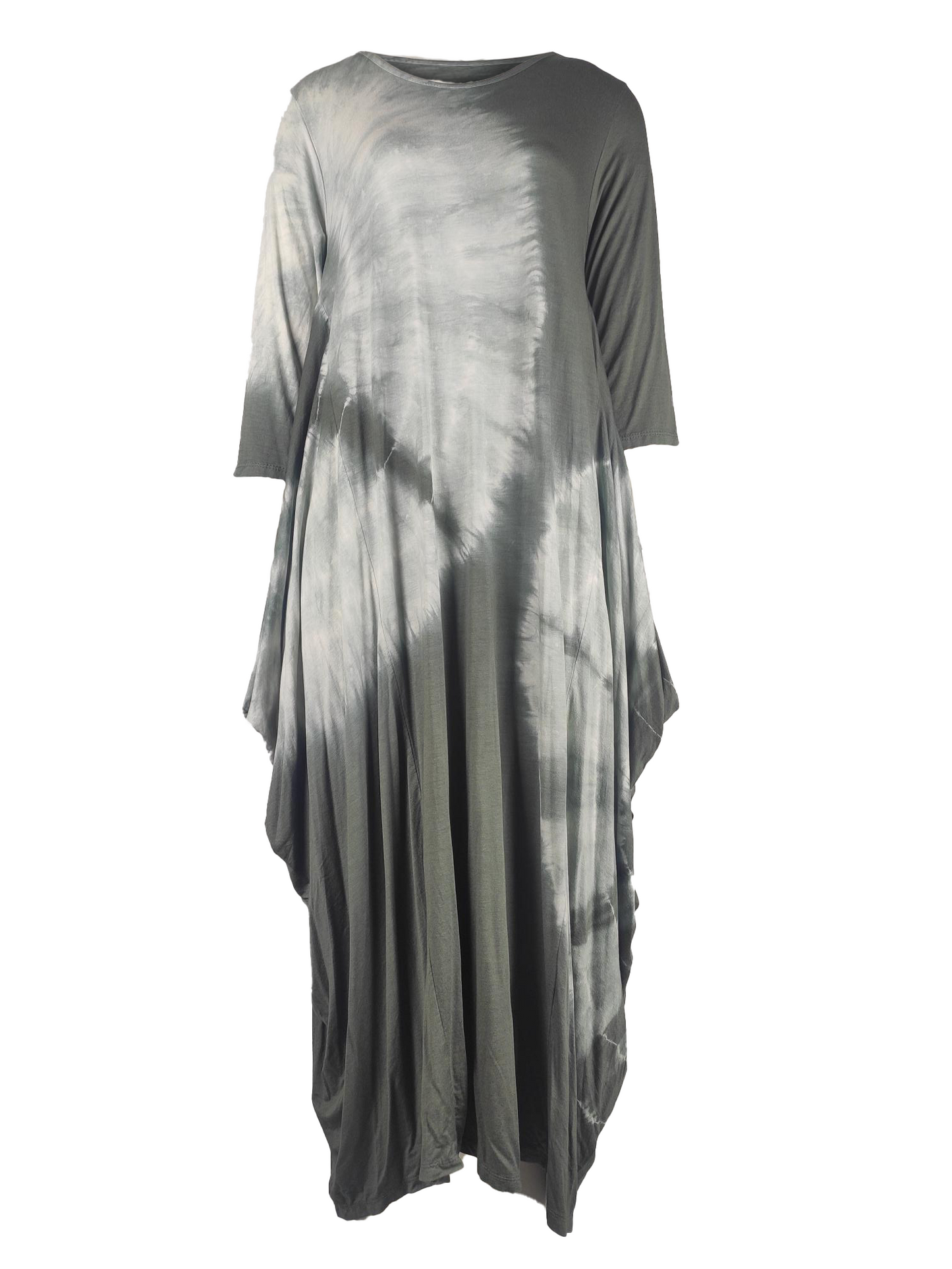 NEW Ladies Italian Soft Touch Tye Dye Casual Parachute Womens Tie Dye Maxi DRESS