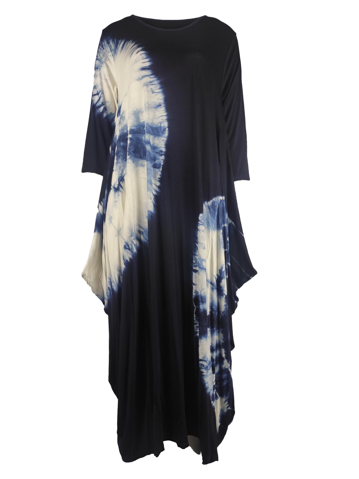 NEW Ladies Italian Soft Touch Tye Dye Casual Parachute Womens Tie Dye Maxi DRESS