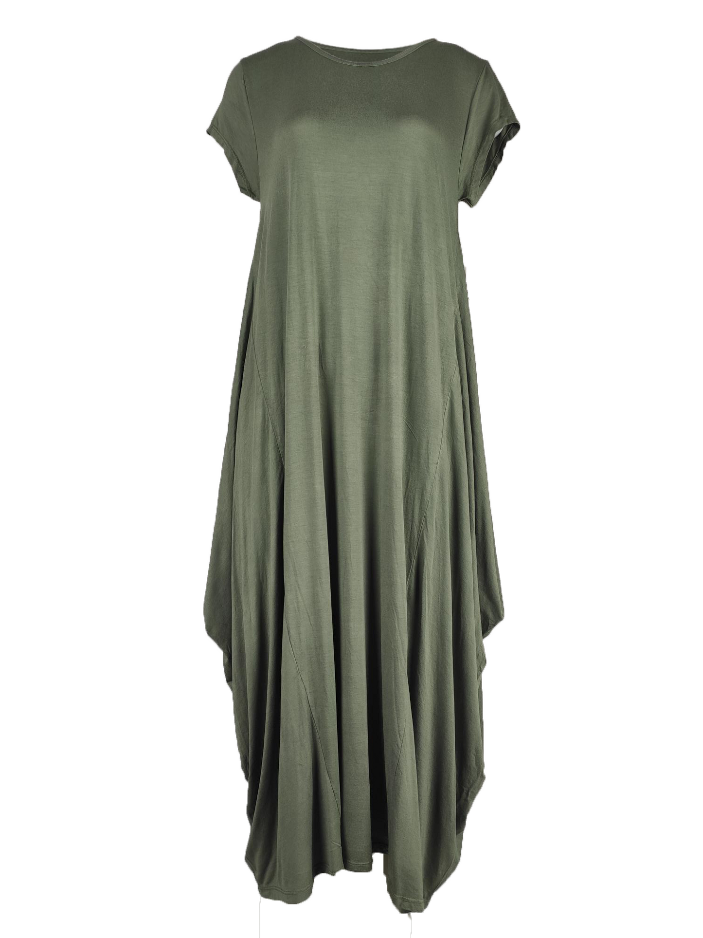 NEW Ladies Italian Soft Touch Casual Cap Sleeve Parachute Womens Maxi DRESS