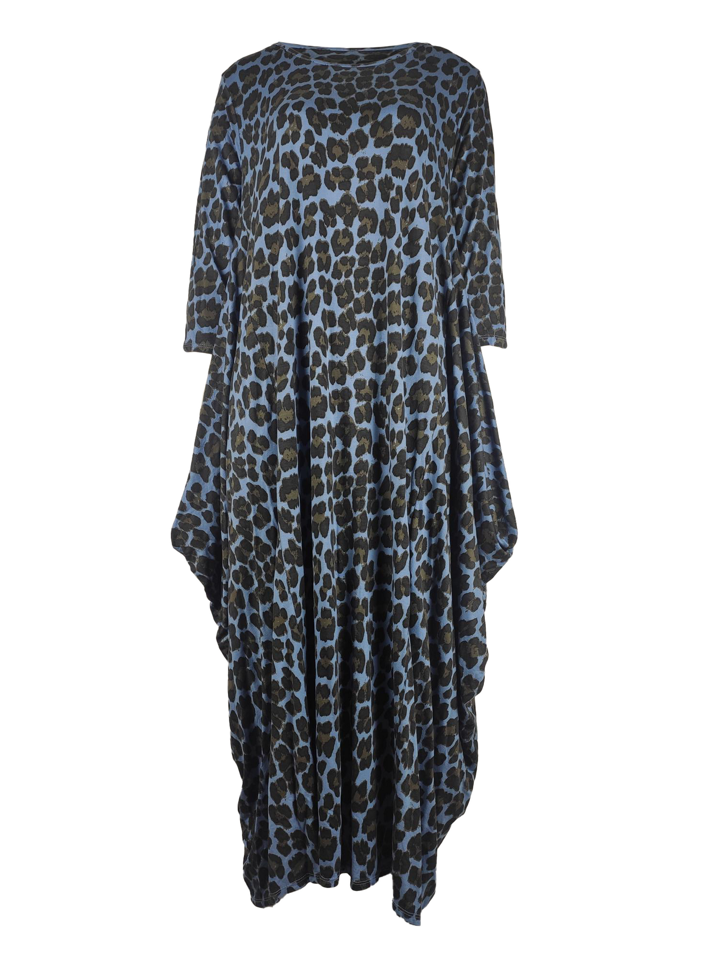 NEW Ladies Italian Animal Print Casual Parachute Womens Leopard Maxi DRESS