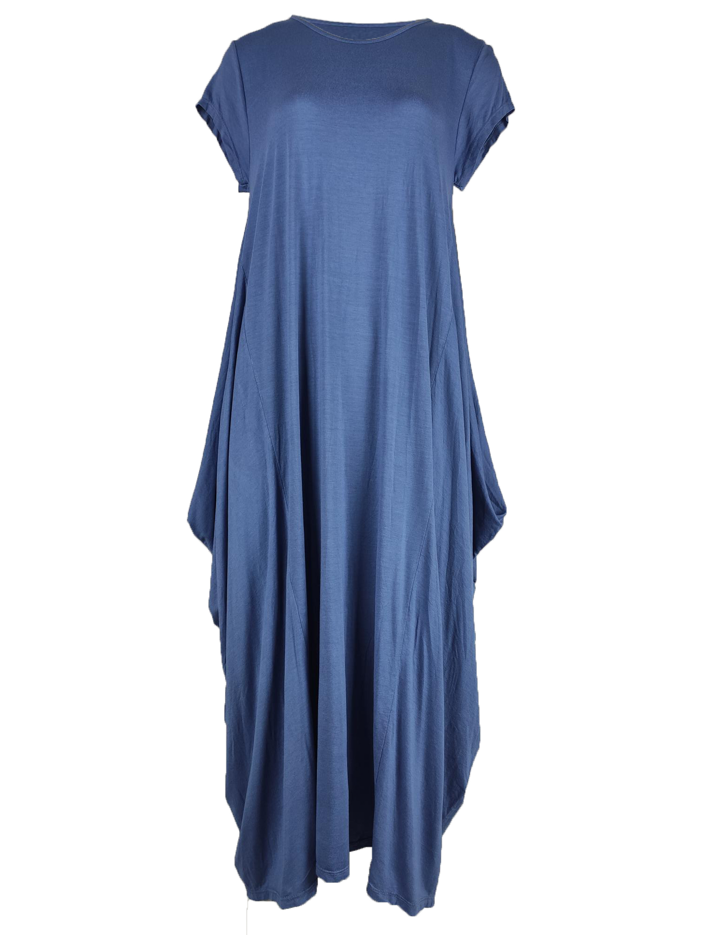 NEW Ladies Italian Soft Touch Casual Cap Sleeve Parachute Womens Maxi DRESS