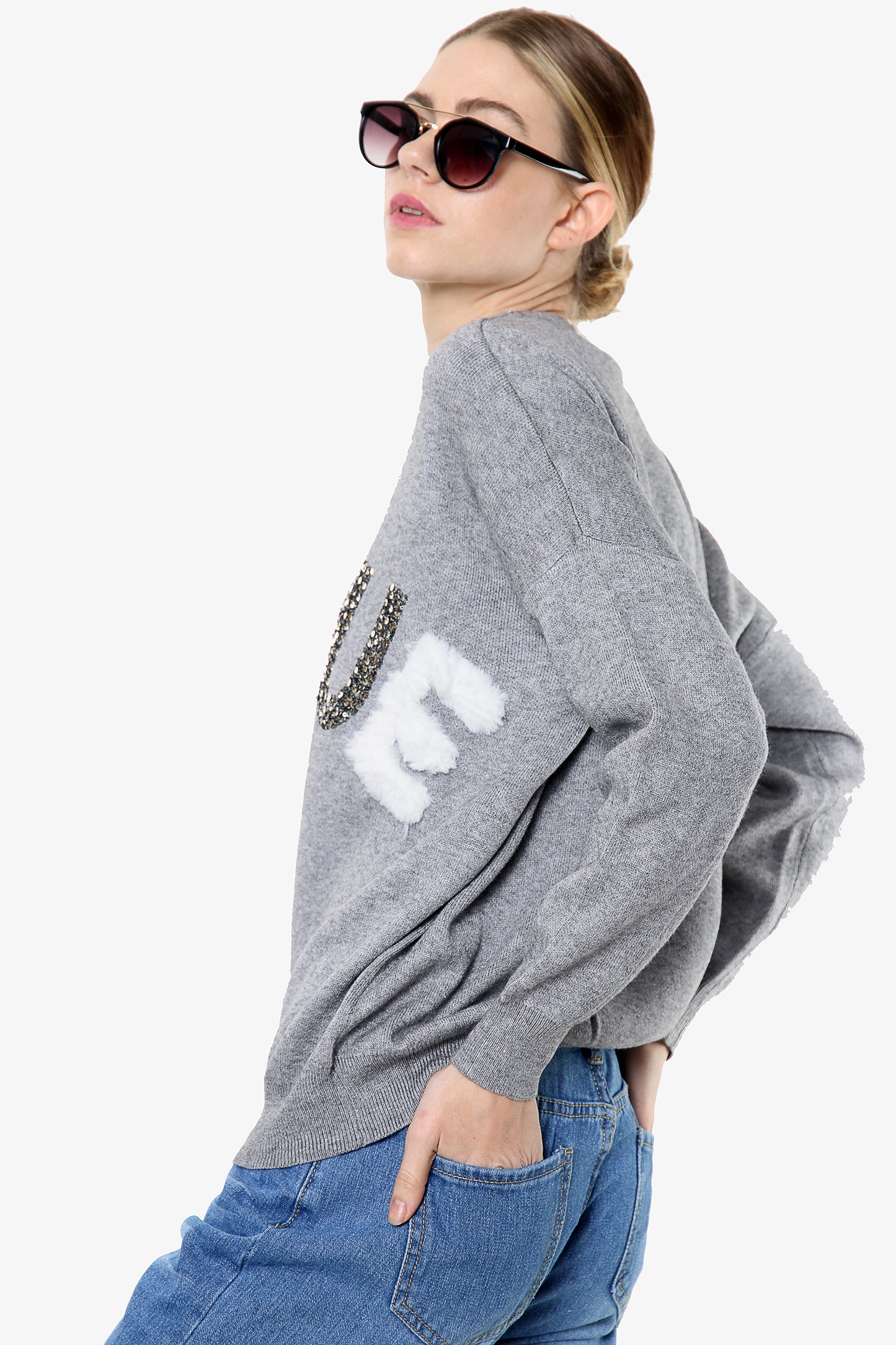 Grey Vogue Soft Knit Jumper