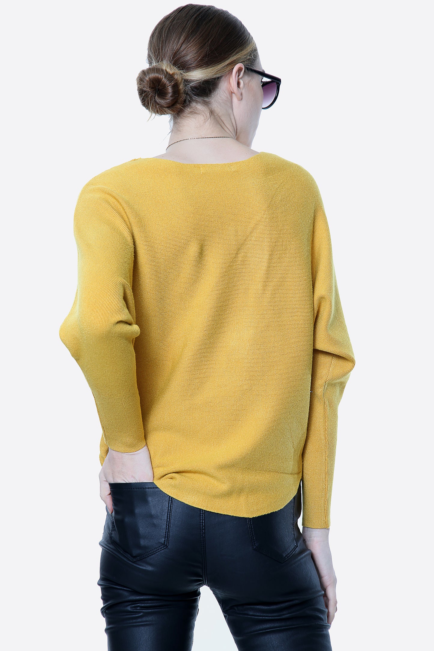 Mustard Amour Stud Front Jumper