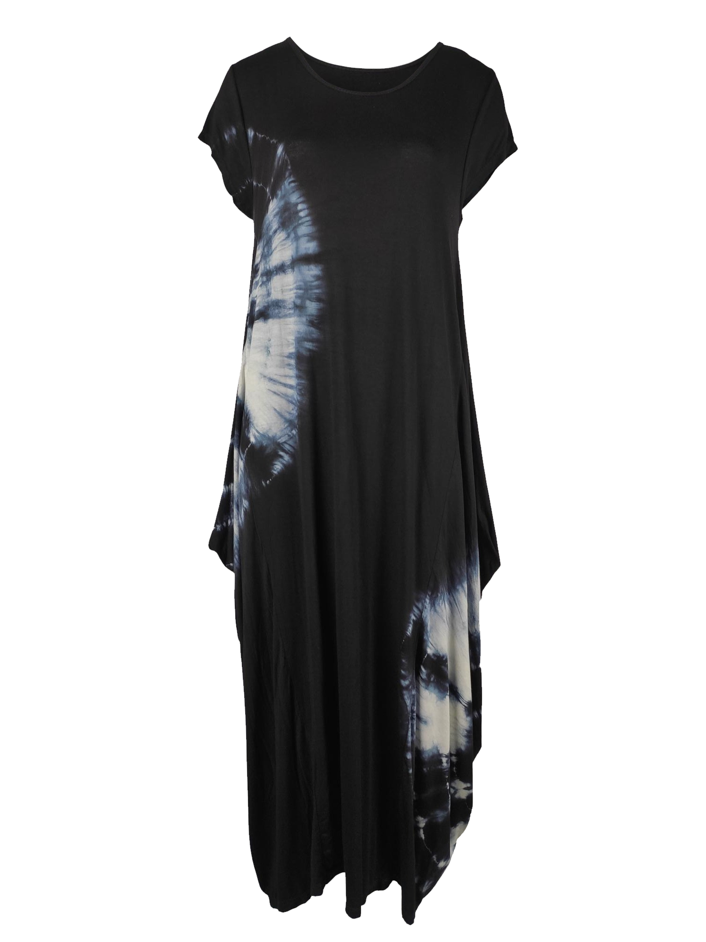 NEW Ladies Italian Soft Touch Tye Dye Parachute Womens Cap Sleeve Maxi DRESS