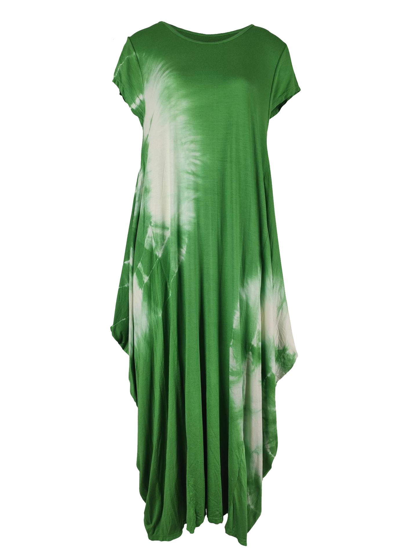 NEW Ladies Italian Soft Touch Tye Dye Parachute Womens Cap Sleeve Maxi DRESS