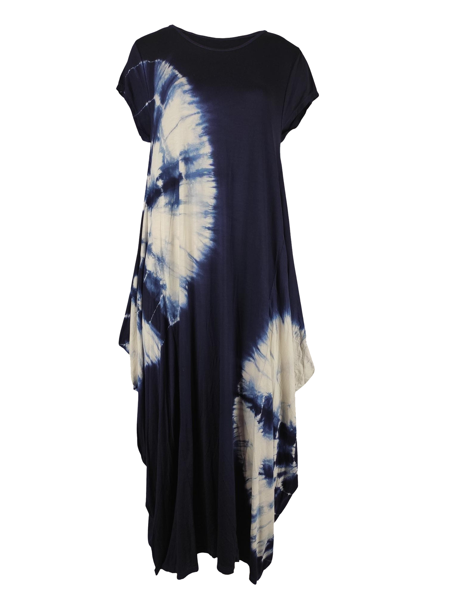 NEW Ladies Italian Soft Touch Tye Dye Parachute Womens Cap Sleeve Maxi DRESS