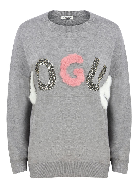 Grey Vogue Soft Knit Jumper